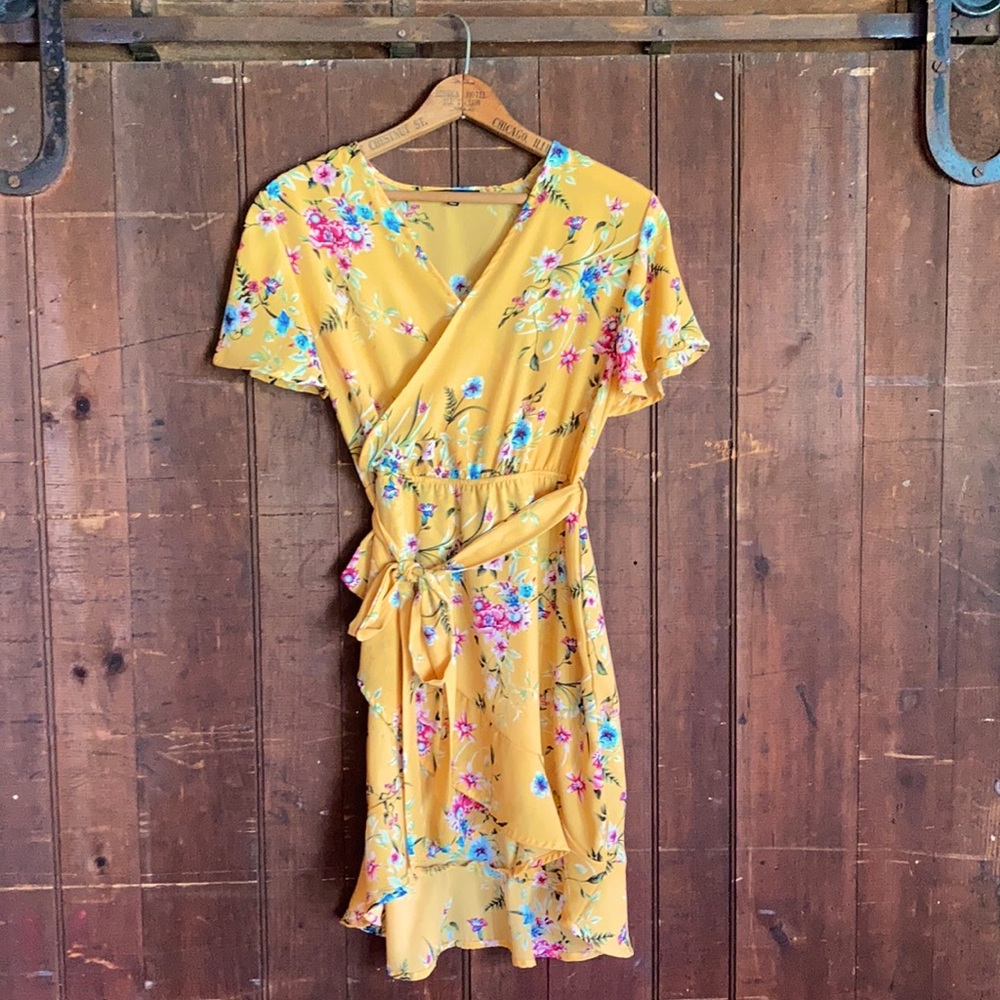 Shinestar yellow floral dress